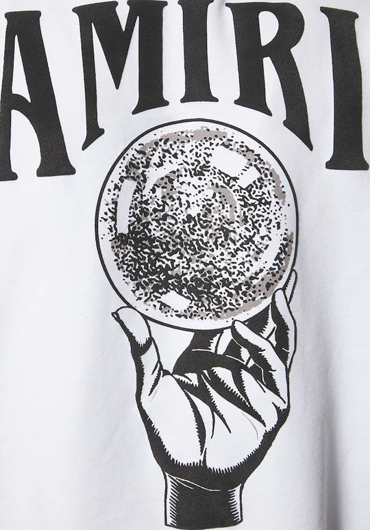 AMIRI CRYSTAL BALL WHITE HOODIE