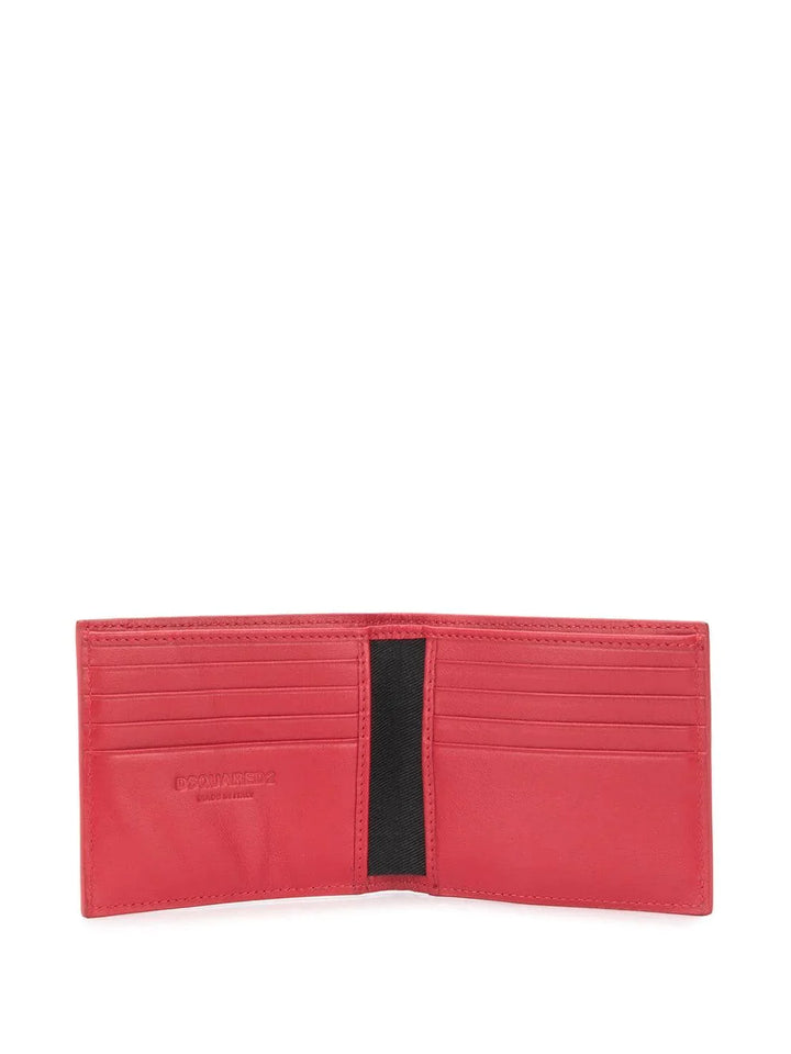 DSQUARED2 MIRROR LOGO RED WALLET