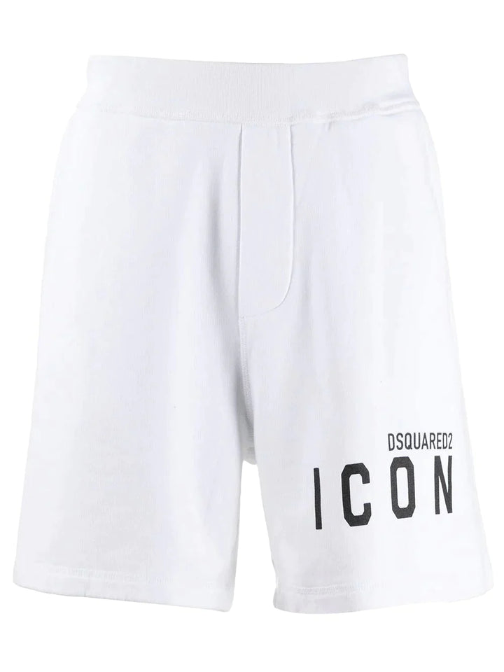 DSQUARED2 ICON LOGO SHORTS WHITE