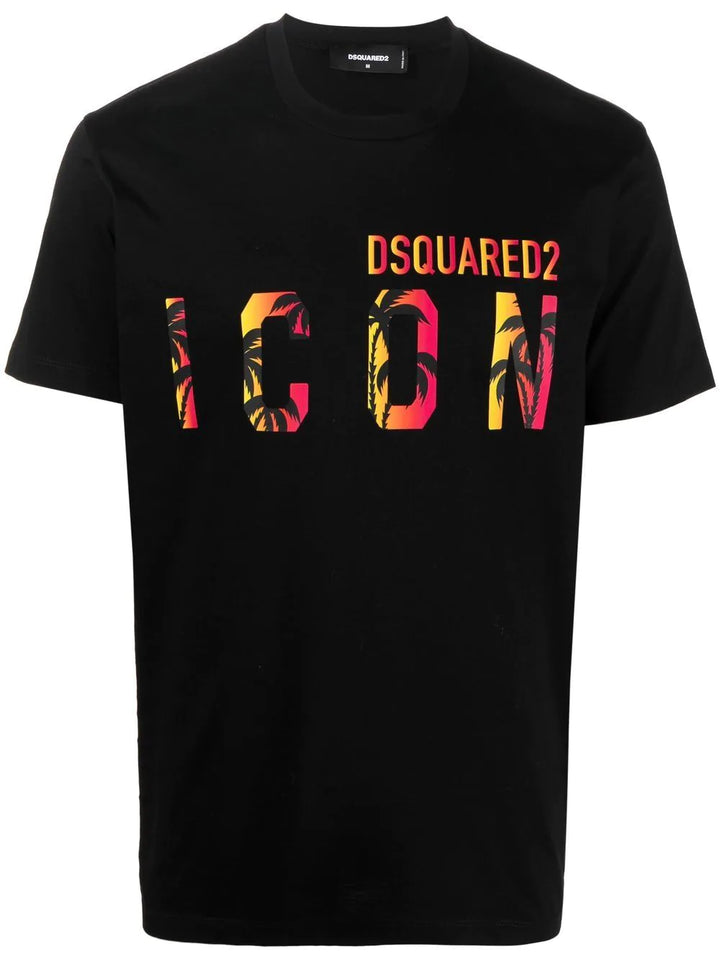 DSQUARED2 TROPICAL T-SHIRT BLACK