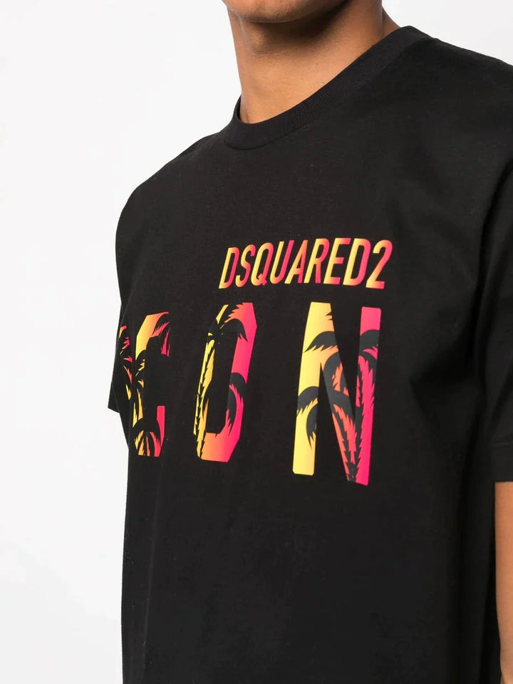 DSQUARED2 TROPICAL T-SHIRT BLACK