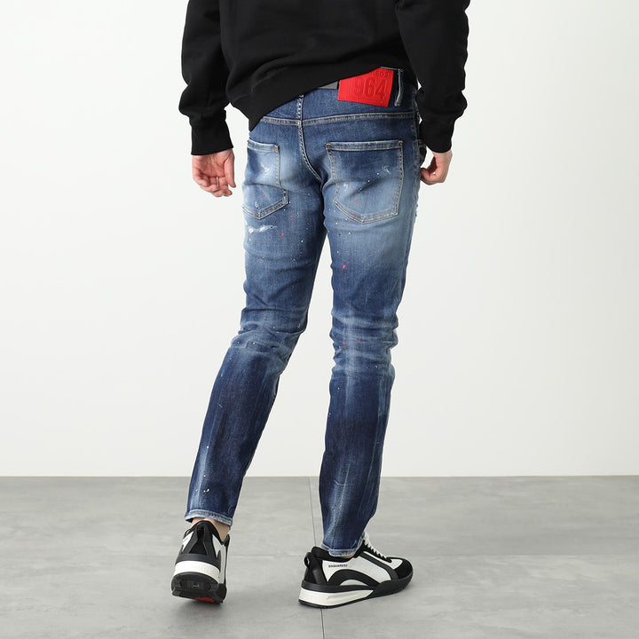 DSQUARED2 SPOTS WASH SKATER PAINTED JEANS