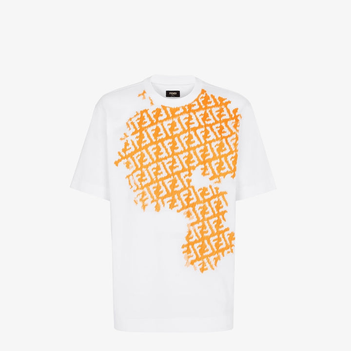 Fendi orange print t-shirt