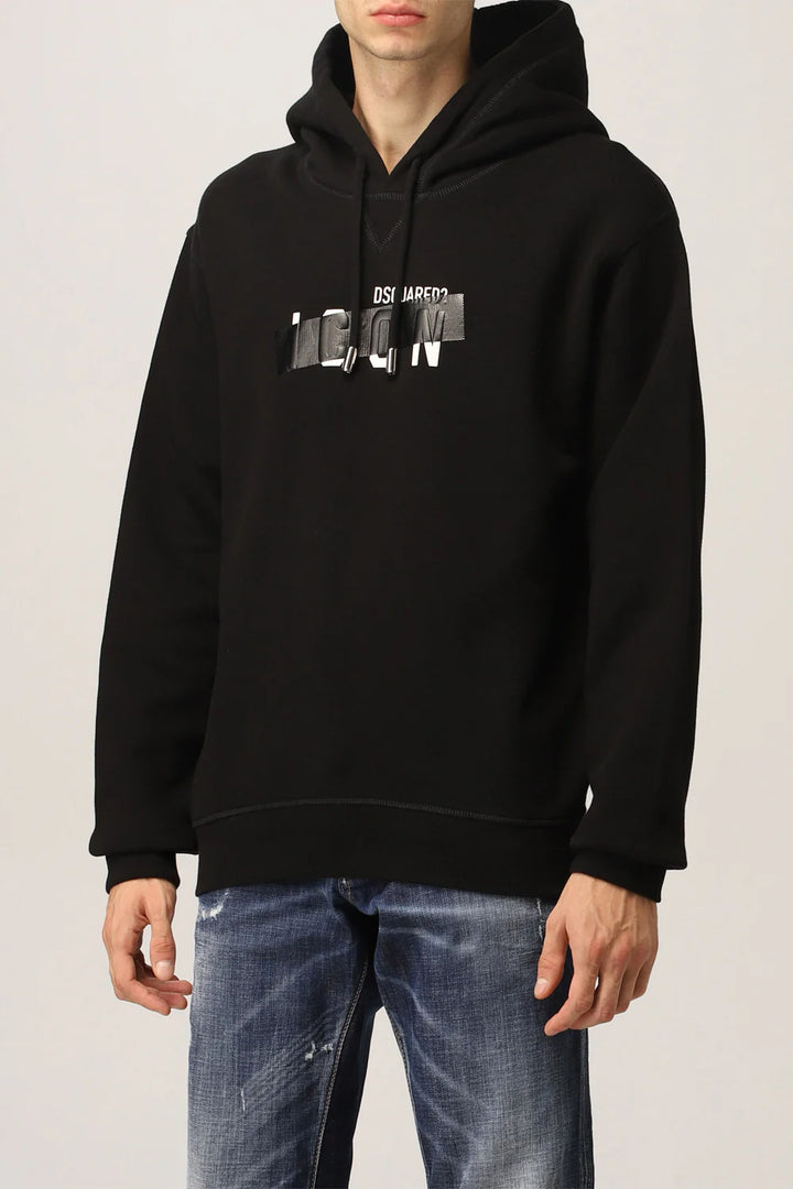 Dsquared2 black tape hoodie