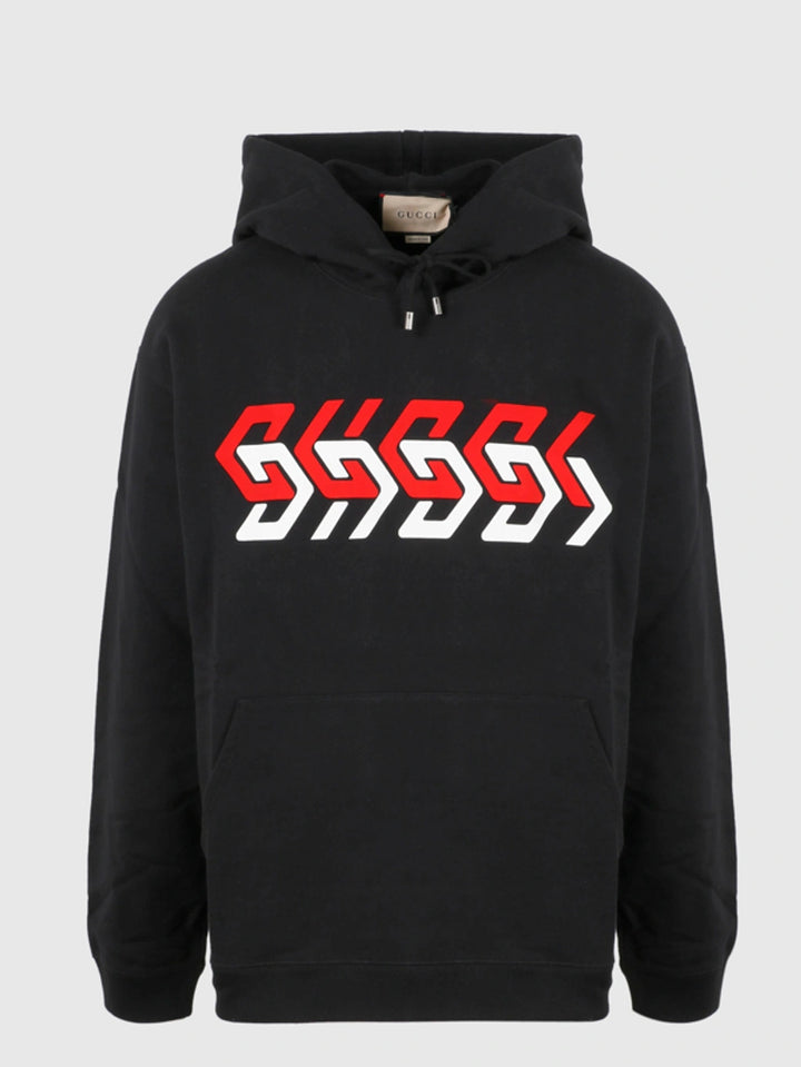 Gucci red printed hoodie