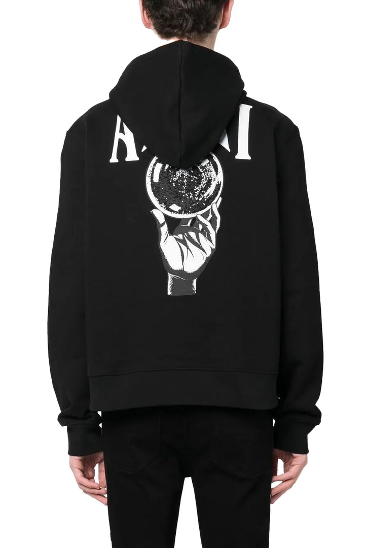 Amiri black printed hoodie