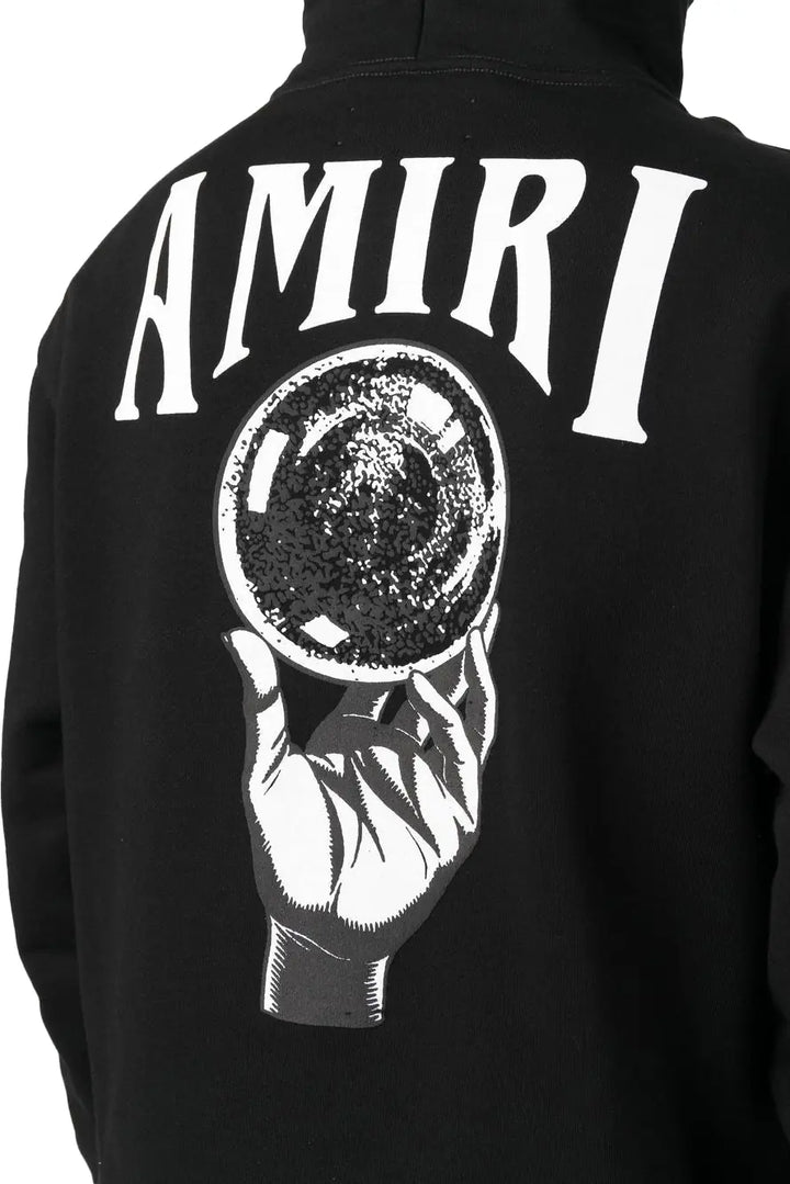 Amiri black printed hoodie