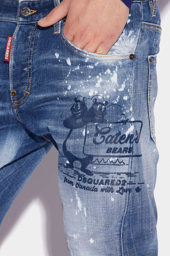 DSQUARED2 JEANS MEDIUM BLEACHED SPOTS