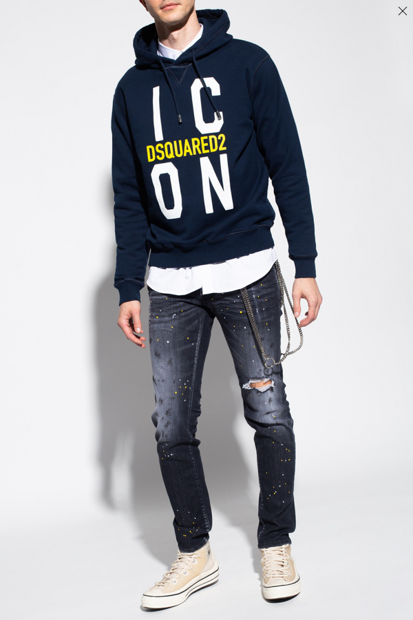 DSQUARED2 NAVY BLUE HOODIE