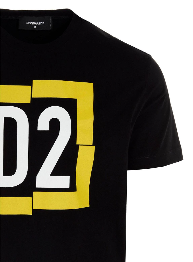 Dsquared2 D2 T-Shirt Black/Yellow