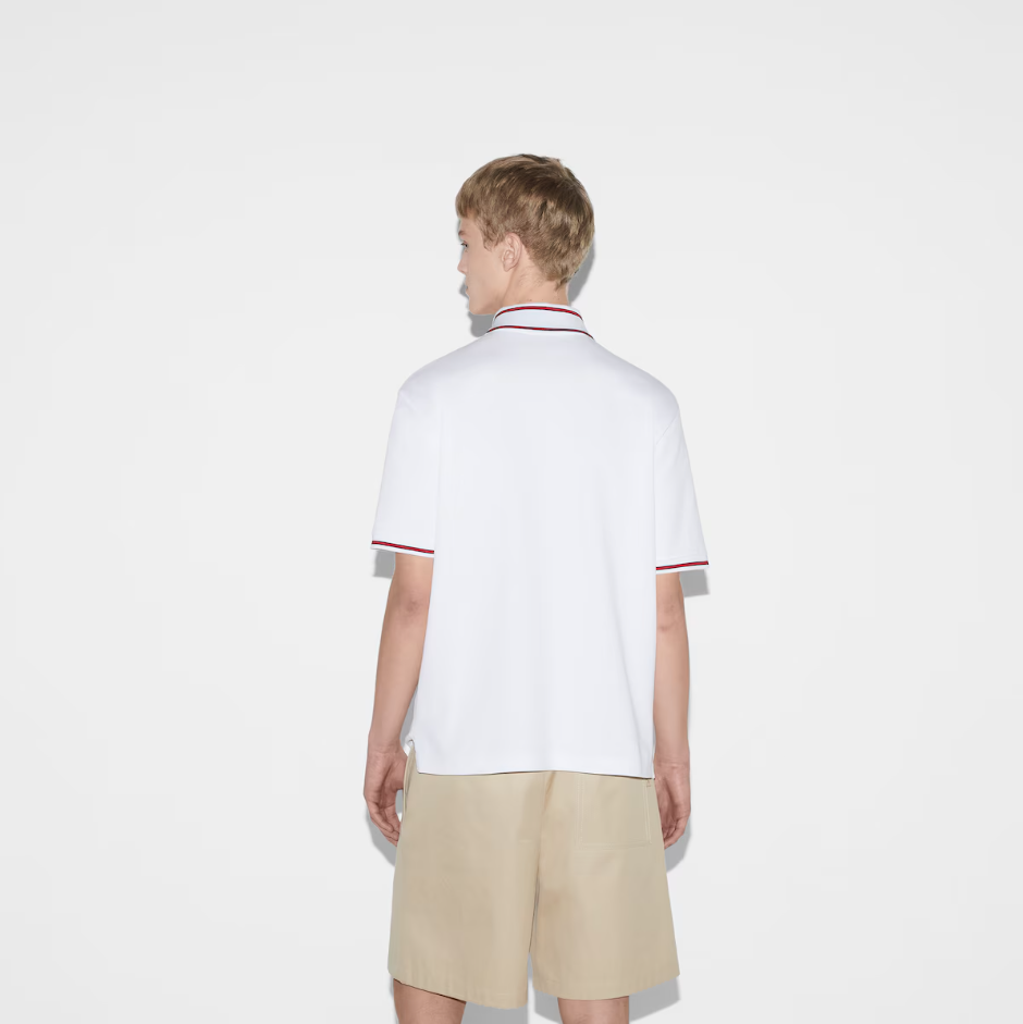 Gucci Cotton piquet polo shirt with Web