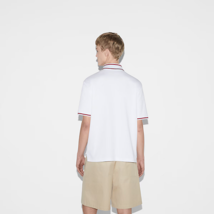 Gucci Cotton piquet polo shirt with Web