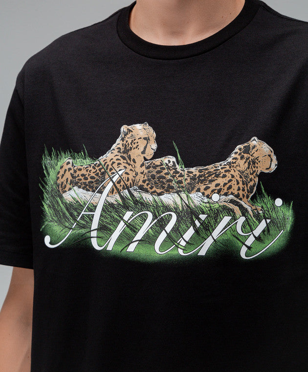 Amiri cheetah logo t-shirt