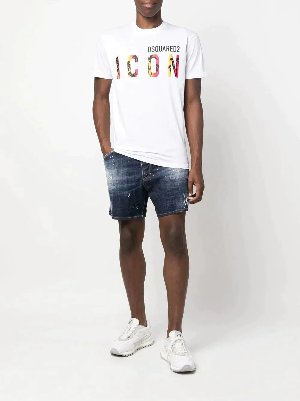 DSQUARED2 TROPICAL T-SHIRT WHITE