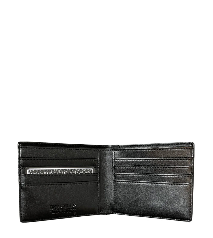 DSQUARED2 BI-FOLD BLACK WALLET